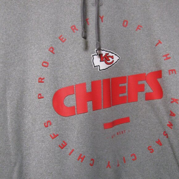 KC KANSAS CITY CHIEFS PROPERTY OF GREY  HOODIE NIKE SIZE L LOWEST PRICE PERFECT - Picture 5 of 9